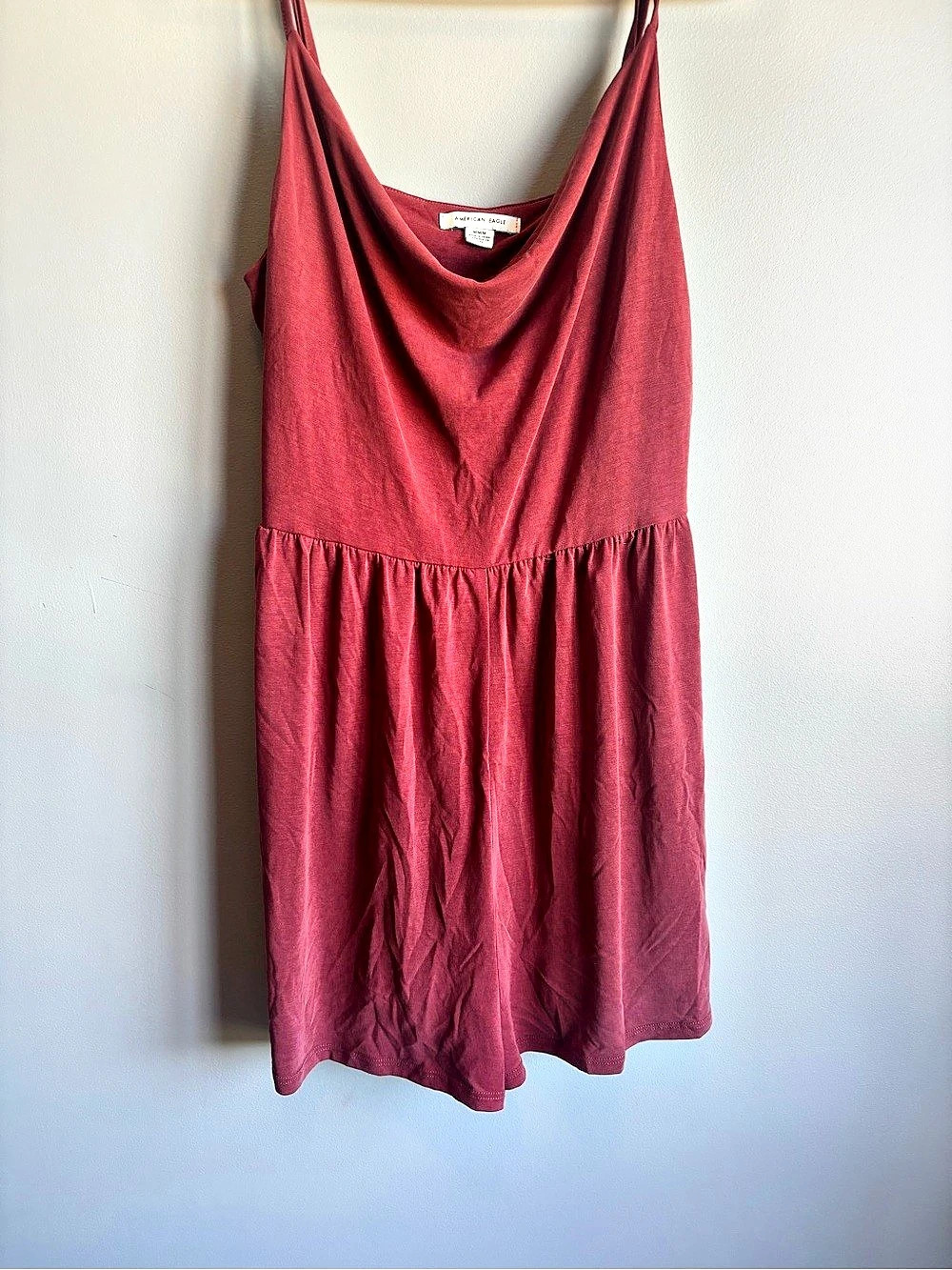 American Eagle Mini Cowl Neck Dress Red Size Medium